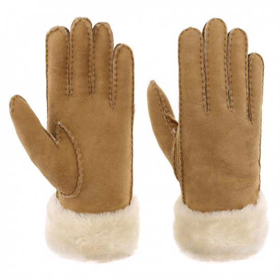 Highly Comfortable Easy To Wear Women Lady Faux Leather Fur Gloves Winter Warm Winter Hand leather gloves