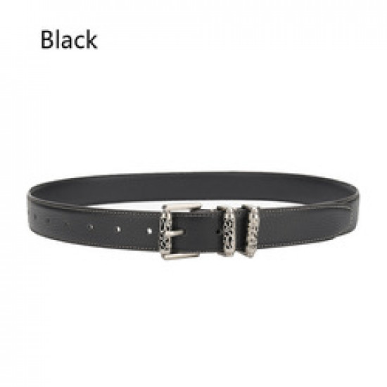 Women's Skinny Genuine Leather Belts With For Jeans Adjustable Fashion Thin Waist Belt With Pin Buckle