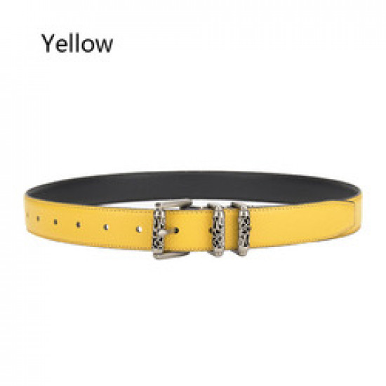 Women's Skinny Genuine Leather Belts With For Jeans Adjustable Fashion Thin Waist Belt With Pin Buckle