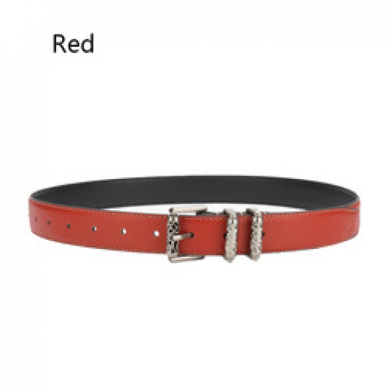 Women's Skinny Genuine Leather Belts With For Jeans Adjustable Fashion Thin Waist Belt With Pin Buckle