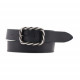 Made in Italy women's 3,5cm cervo woman tops fashionable genuine leather belt
